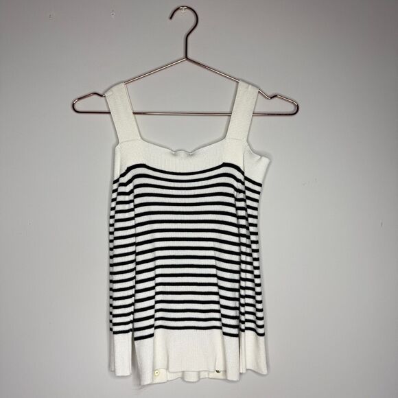 Express Womens Sweater Top XS Striped Cold Shoulder Coastal Sailor Nautical NEW - Picture 5 of 5